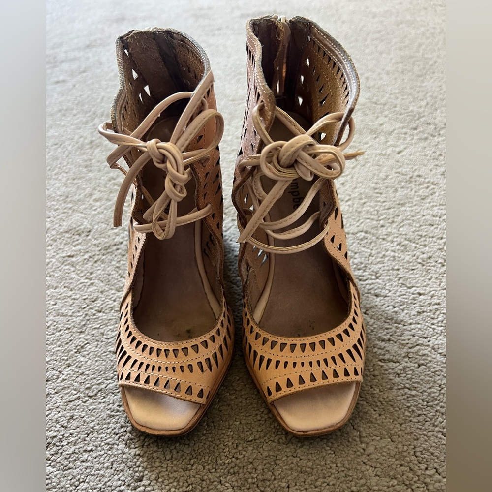 Lace up wedges